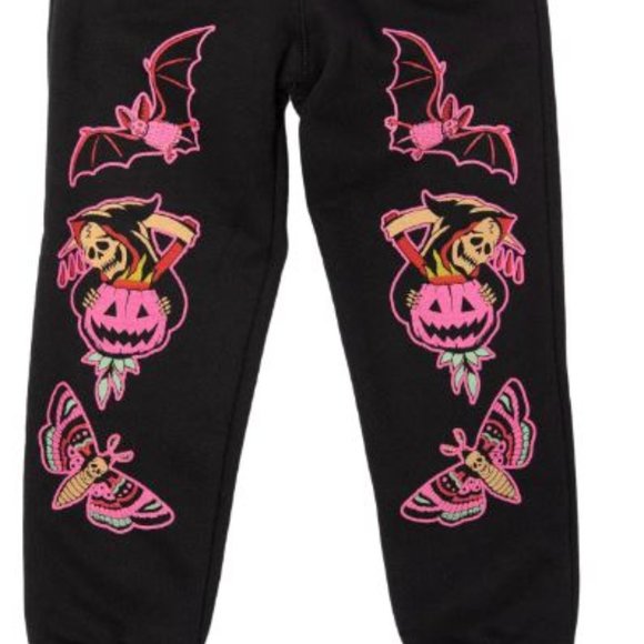 BlackCraft Cult Other - Grim Reaper Joggers Halloween Gothic Black Craft Cult Sweatpants Toddler pumpkin